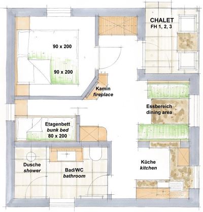 Apartment, shower, toilet, 4 or more bed rooms