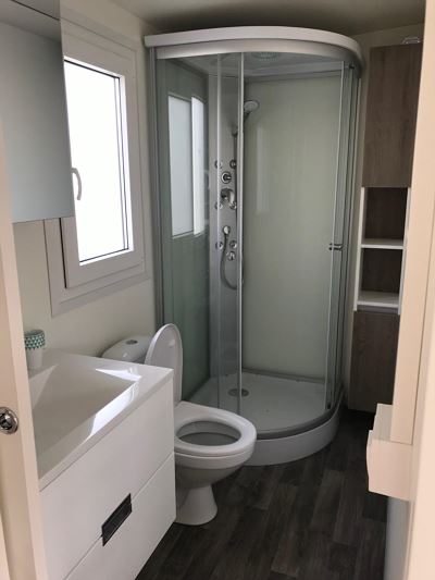 Casa mobile, bagno, WC, 2 camere da letto