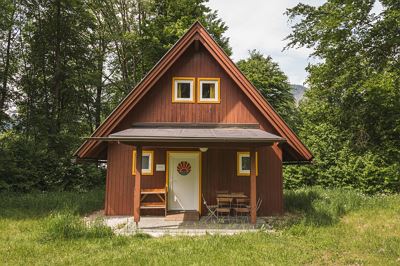 Ferienhaus grün, gelb oder lila