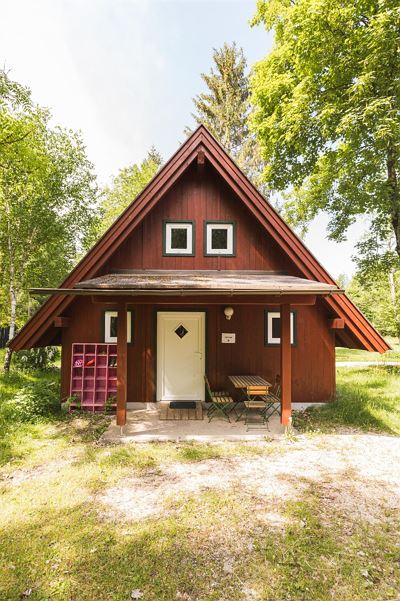 Ferienhaus grün, gelb oder lila