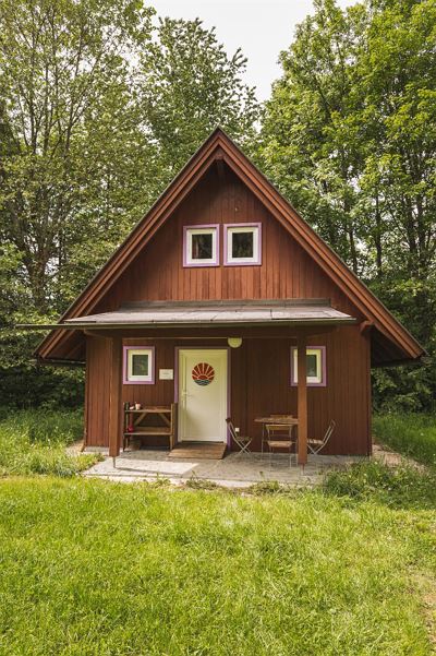 Ferienhaus grün, gelb oder lila