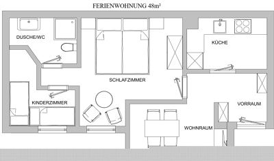 FERIENWOHNUNG*** 48 qm2