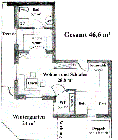 Apartment, bath, toilet, lake view