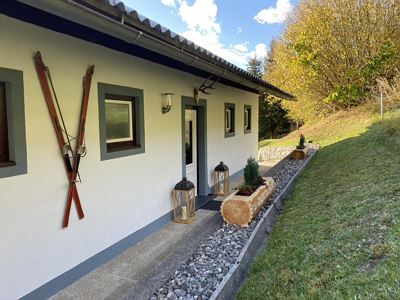 Holiday home, shower, toilet, lake view