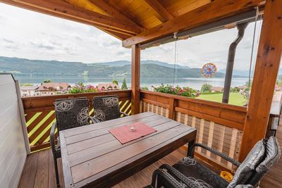 Apartment, shower and bath, toilet, lake view