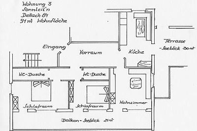 Terrassenwohnung für 2-6 Personen  mit  Terrasse