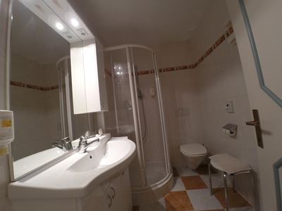 Single room, shower, toilet, balcony