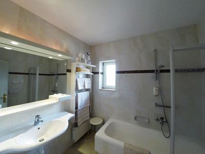 Double room, shower, toilet, lake view