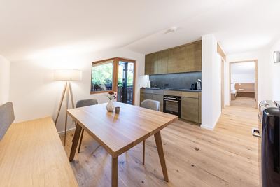 Apartment, separate toilet and shower/bathtub, facing the mountains