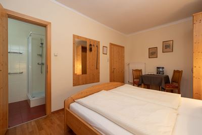 Double room, shower, toilet, balcony