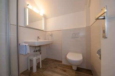 Double room, shower or bath, toilet, balcony