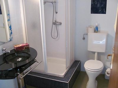 Family room, shower, toilet, balcony