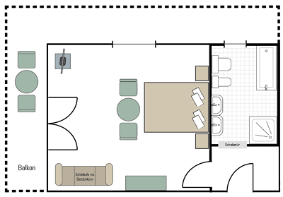 Familienzimmer bis 4 Personen