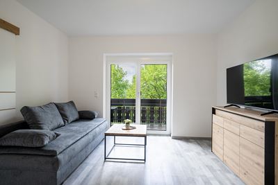 Apartment, shower and bath, toilet, lake view