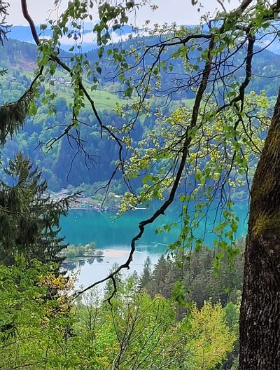 Camera per famiglie, doccia, vista lago