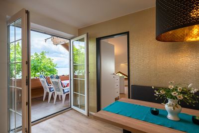 Apartment, bathtub, lake view