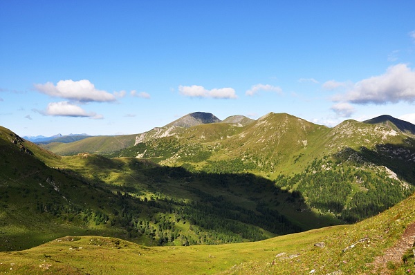 Blick vom Hohen Steig auf den Rosennock in den Nockbergen