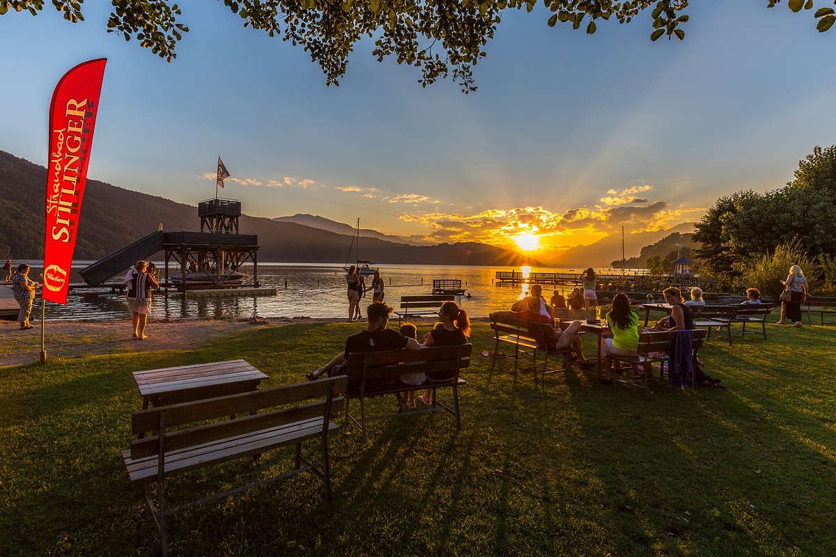 Sonnenuntergang im Strandbad Sittlinger