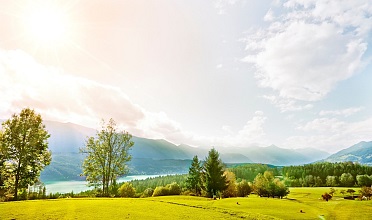 Abschlag mit Seeblick am Golfplatz Millstätter See