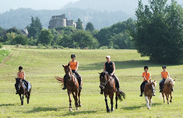 A cavallo al lago Millstätter See