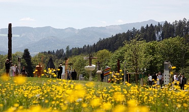 The "Stelenpark" next to the evangelic diocesan museum