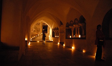 Il chiostro nel convento benedettino