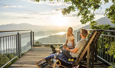 Sonnenuntergang am Sternenbalkon - Picknick am Millstätter See